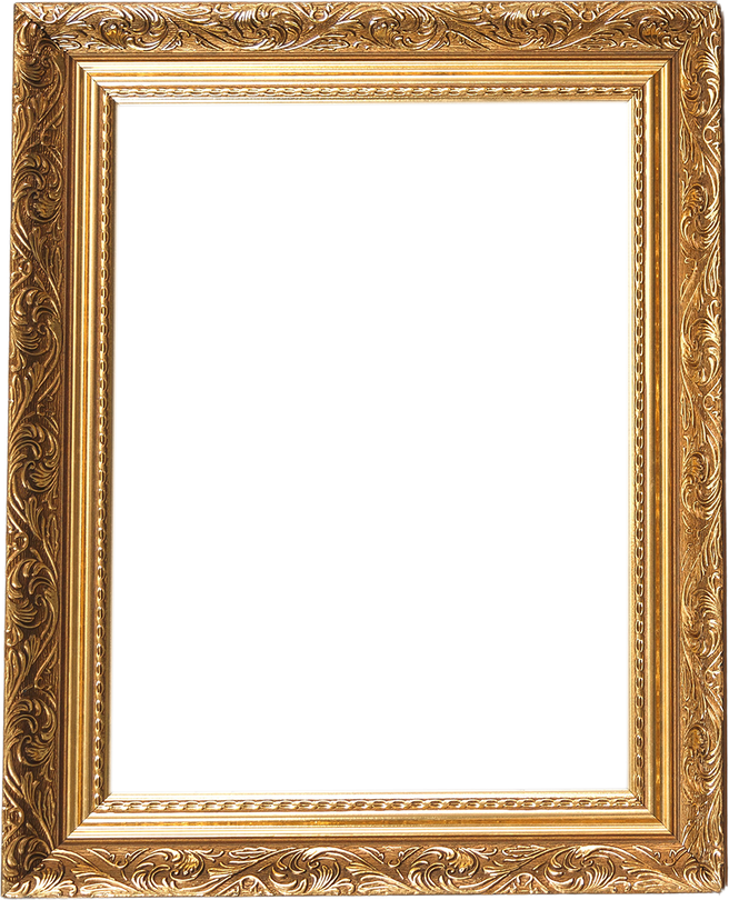 Isolated Gold Vintage Frame on White