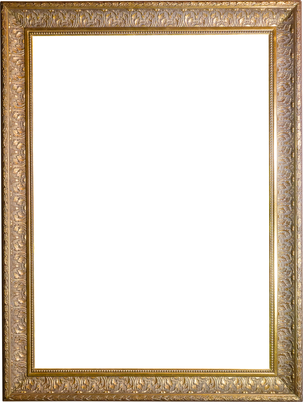 Vintage Wooden frame isolated.